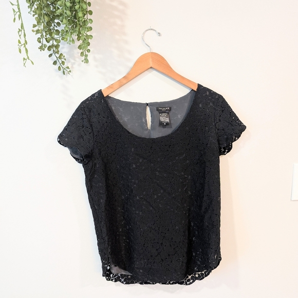 Talula Black Flutter Sleeve Sequin Blouse - Picture 1 of 7